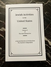 Heny Ford's The International Jew Volume 2 II Historical Reprint (Jewish Act...) picture
