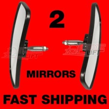2 UNIVERSAL REARVIEW SIDE MIRROR FORKLIFT MIRRORS GOLFCART PAIR TWO  picture