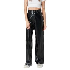 New BLANKNYC Women's Franklin Leather High Rise Wide Leg Pants in Right On Time picture
