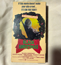 VINTAGE Black Christmas VHS 1986 Warner Home Video Rare 1974 Slasher Horror Cult picture