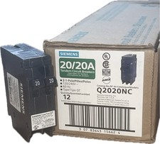Siemens Q2020NC 20/20A Tandem Circuit Breaker Type QT Non-CTL 120/240V picture