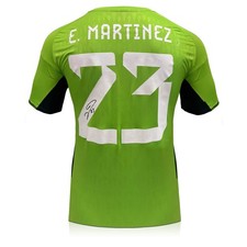 Emi Martinez Back Signed Argentina 2022-23 Home Goalkeeper Jersey picture