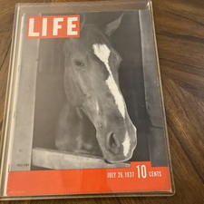 LIFE Magazine July 26 1937 Polo Pony Rockefeller Picasso HARD PLASTIC COVER picture