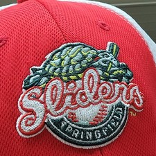 NWT PUKKA A-Flex Sliders Minor League Hat Cap L XL Red White Polyester picture