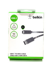 Belkin USB 3.1 USB-A to USB-C Cable 10GBPS 4K 3.3Ft Black New  picture