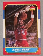 Fleer 1986-87 Charles Barkley Rookie Base Philadelphia 76ers #7 Basketball picture