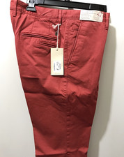 Incotex Red Italian luxury cotton pants 52/36W ~Full 35W/34W  NWT$475 Big Sale picture