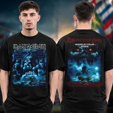 Iron Maiden Run For Your Lives 2026 Front Back T-shirt picture