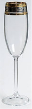 Vtg 1999 Royal Gallery Of Crystal Gold Buffet Flute Glasses(Pair) PRICED TO SELL picture