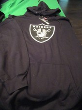 NWT MAJESTIC  LAS VEGAS RAIDERS NFL FOOTBALL HOODED SWEATSHIRT BLACK MENS 6XL picture
