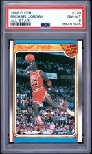BEAUTIFUL 🔥 PSA 8 1988 Michael Jordan 120 All-Star Fleer picture