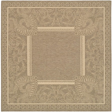 Safavieh Washable Rug Outdoor Courtyard Collection - 710 Square Brown Natural picture