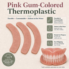 Pink Gum-Colored Thermoplastic 30g Moldable Dental Art Craft Material 3 Pieces picture