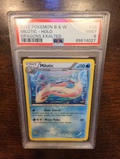 2012 POKEMON BLACK & WHITE DRAGONS EXALTED #28 MILOTIC-HOLO PSA 9 picture