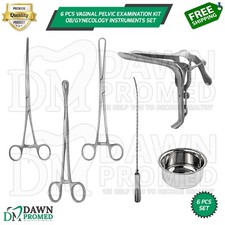 6 Pcs Vaginal Pelvic Examination Kit OB/Gynecology Instruments Set German Grade picture
