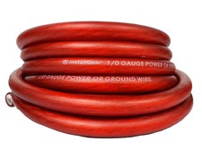 InstallGear 1/0 Gauge Red Wire AWG CCA Power or Ground Wire 25Feet picture