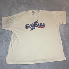 Gonzaga Bulldogs T-Shirt Mens 2XL Cream Pressbox Oversized Cotton Graphic Tee picture
