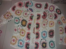 Handmade Granny Square Crochet Cardigan picture