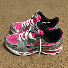 ASICS GEL Kayano Mesh Lace-Up Low Top Athletic Sneakers Pink Silver Black picture