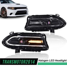 Fit For Dodge Charger 15-22 Headlights LED DRL Halogen Left & Right Headlamps picture