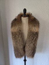 Raccoon Fur Tanuki Vest Beige Knit Waist coat Dolce Cabo XS Finnish Raccoon picture