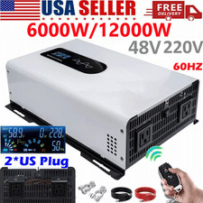 6000W 12000W Pure Sine Wave Inverter Solar Off Grid 48V to 220V 60hz US Socket picture