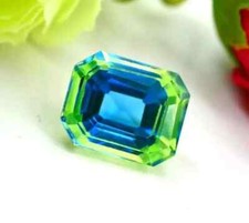 Natural Bi-Color Pitambari Sapphire Emerald 10-12CT Loose Certified Gemstone picture