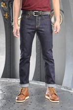 Simple&Raw Heavy Marine 18oz. Selvedge Denim Men's Jeans Slim Straight Fit picture