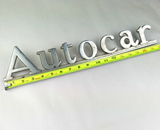 Original OEM 1940's 1950's AUTOCAR Semi Truck Script Nameplate Emblem Badge 18