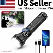 99000000 Lumen Super Bright LED Tactical Flashlight Rechargeable LED Work Lights picture
