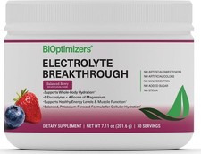 NEW BIOptimizers Electrolyte Breakthrough Powder, Berry Flavor, 7 oz., Exp 05/28 picture