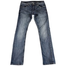 BKE Buckle Alec Jeans Mens 32x32 Blue Dark Washed Workwear Premium Stretch Denim picture