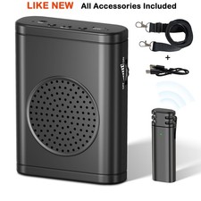 Moman S57 Voice Amplifier with Wireless Lav Mic PA System for Teachers Classroom picture