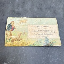 Antique 1880s Smith Bros. Hatters Trade Card Philadelphia Victorian Advertising picture