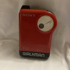 Vintage Sony FM Stereo Walkman Srf-26 belt clip  no headphones works  picture