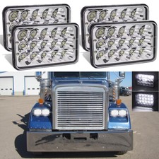 4PCS 4x6'' LED Headlights High/Low Sealed Beam For 1988-2007 Freightliner FLD120 picture