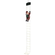 10' Animated Climbing Santa On Rope Ladder w/ Sound Outdoor Yard Holiday Decor picture