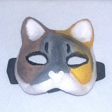 Therian Dark Calico Cat Mask picture