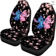 Cute Cartoon Stitch And Angel Pattern Car Seat Covers ( set of 2) picture