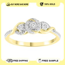 10K Yellow Gold 0.20Ct Round Diamond Ladies Ring picture