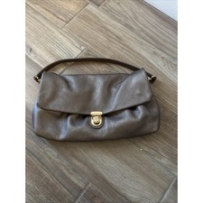 Vintage Prada Vitello Shine Copper Leather Studded Shoulder Bag Italy Gold HW picture