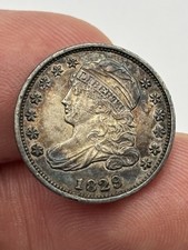 1829 Capped Bust Dime Small 10c Beautiful Album Toner Superb Eye Appeal Details picture