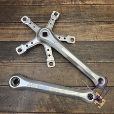 Vintage Avocet Crankset 144 BCD Square Taper Cranks Road Silver Bike 80s picture