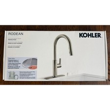 Kohler Rodean Pull-Down Kitchen Sink Faucet Lacquer Vibrant Stainless Finish picture