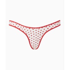 Frankies Bikinis Red Full Moon Micro Bikini Bottoms Floral Polka Dot Large picture