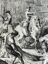 JF De Troy / Flameng Engraving Eau Forte Etching La Peste De Marseille picture