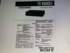 Sony Tc-k600es Service Manual Digital picture