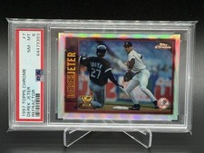 1997 TOPPS CHROME REFRACTOR DEREK JETER RC CUP PSA 8 YANKEES CARD #7 picture