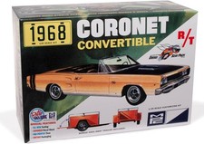 MPC 1968 Dodge Coronet Convertible w/Trailer 1/25 Scale Model Kit MPC978 picture