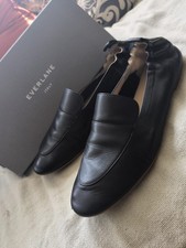 Everlane Women's Black Italian Leather Day Loafer Flat Size 10 picture